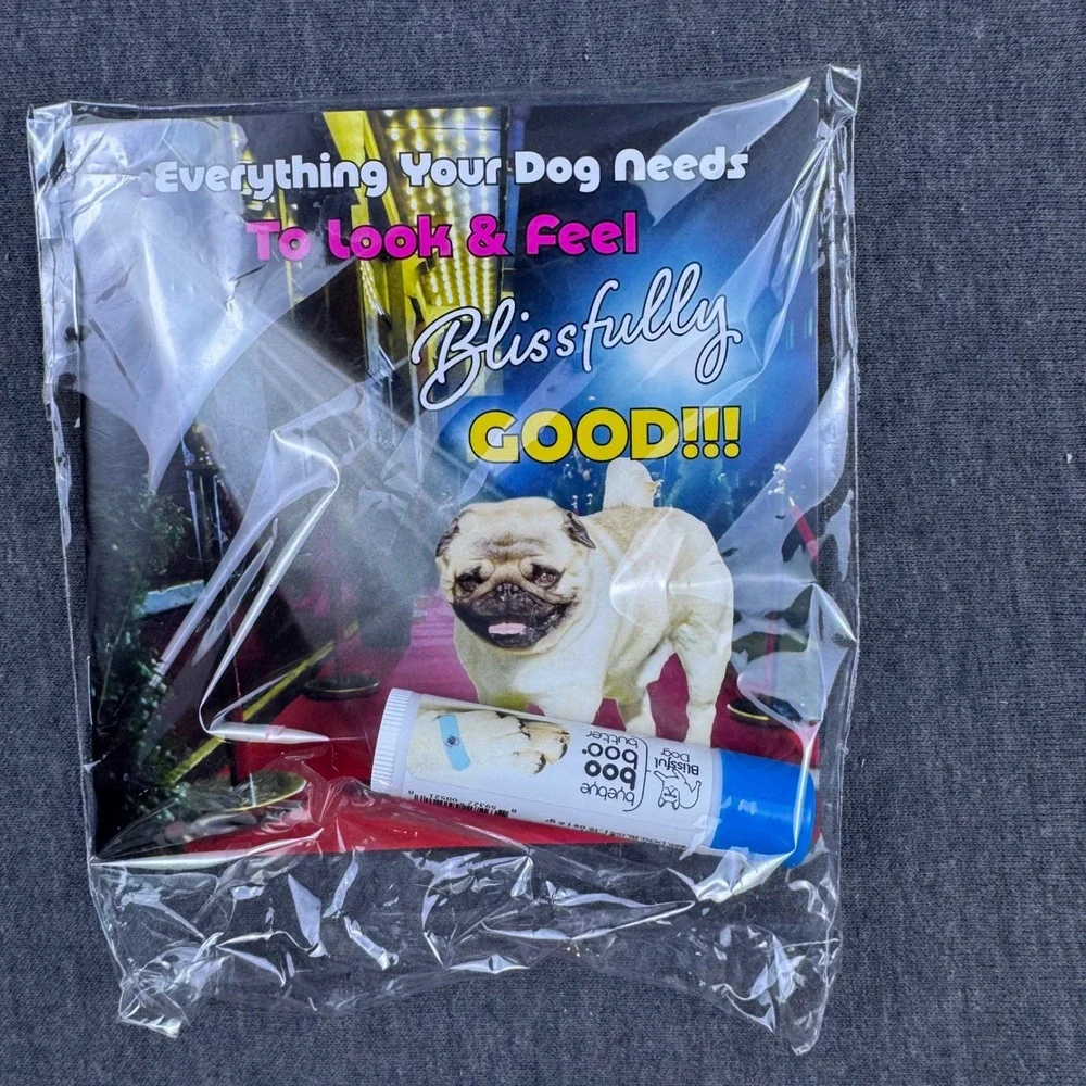 Blissful Dog Bye Bye Boo Boo Butter Balm Pug Dog Graphic Lip Balm